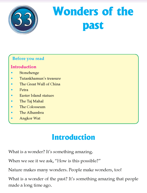 Literature Grade 4 Feature Wonders of the past