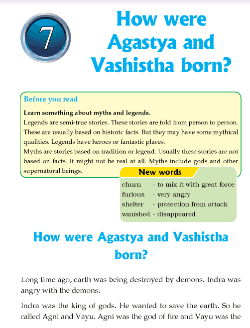 literature- grade 4-Myths and legends-How were Agastya and Vashistha born (1)