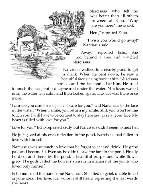 Literature Grade 6 Myths and Legends Echo and Narcissus | English
