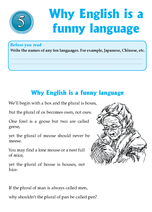 Literature Grade 7 Non-fiction Why English Is A Funny Language | English  Literature